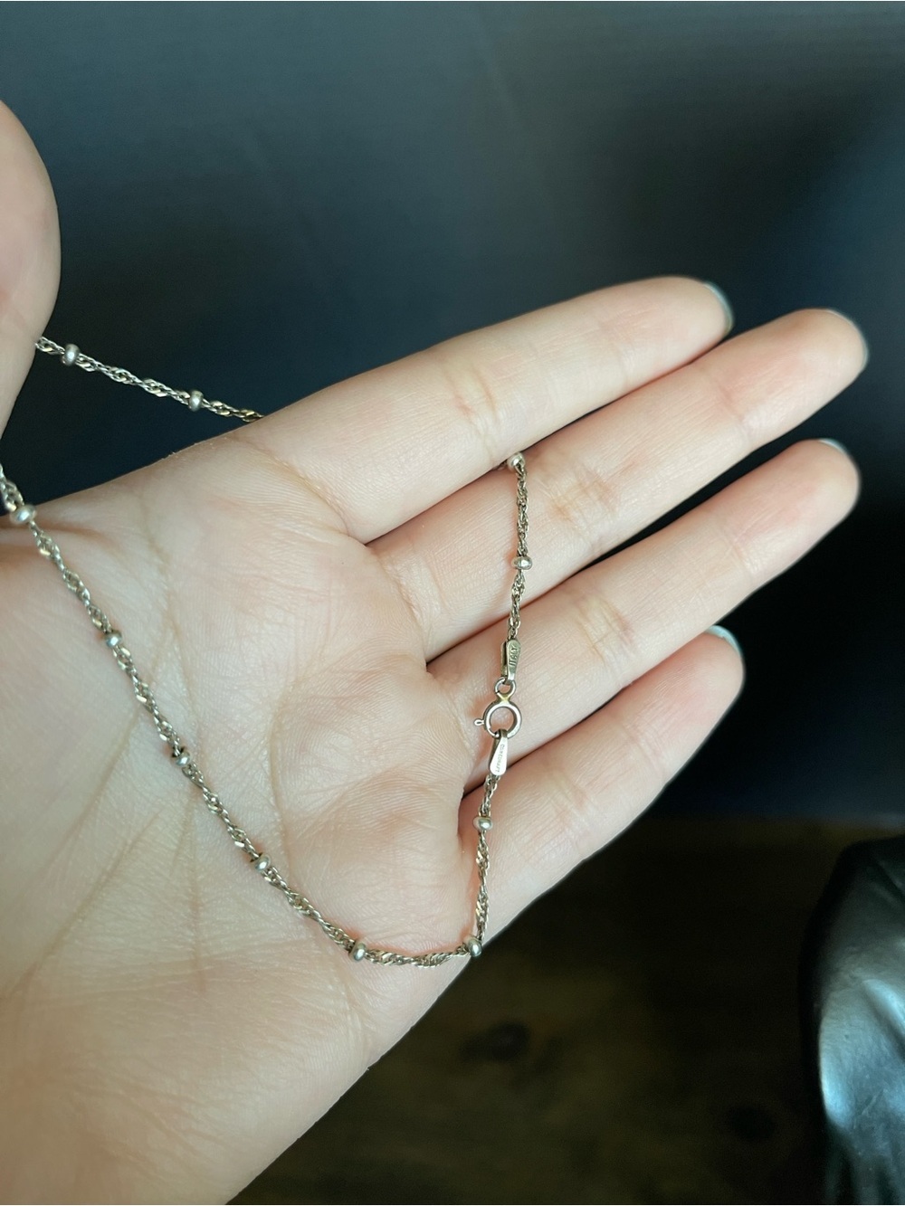 Sterling silver danecraft dainty anklet bracelet 10 inch long - Picture 4 of 7